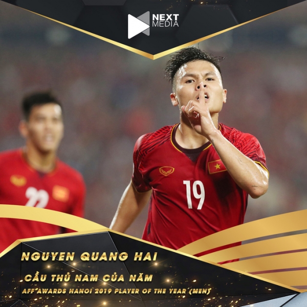 Quang Hải đ&aacute;nh bại "Messi Th&aacute;i", b&oacute;ng đ&aacute; Việt Nam thống trị hạng mục quan trọng nhất AFF Awards 2019