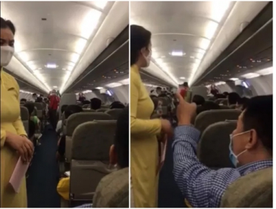 H&agrave;nh kh&aacute;ch g&acirc;y rối tr&ecirc;n m&aacute;y bay từ H&agrave; Nội đi TP HCM bị phạt 10 triệu đồng, cấm bay 1 năm