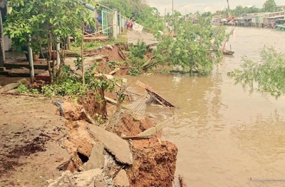 An Giang ban bố t&igrave;nh trạng khẩn cấp sạt lở tại rạch C&aacute;i Sắn
