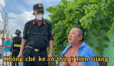 Cảnh sát cơ động bắt nhiều băng nhóm hoạt động kiểu xã hội đen ở Tiền Giang