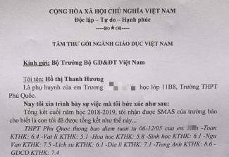 &ldquo;&Aacute; kh&ocirc;i doanh nh&acirc;n&rdquo; x&uacute;c phạm hiệu trưởng ở Ph&uacute; Quốc viết t&acirc;m thư gửi Bộ trưởng GD-ĐT