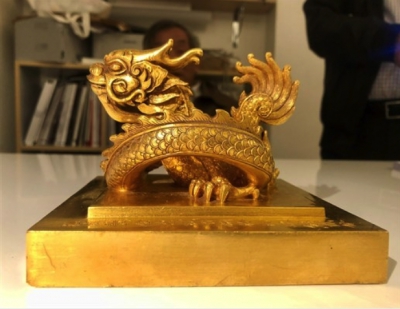 Ấn vàng “Hoàng đế chi bảo” không thể bị bán ra nước ngoài lần nữa