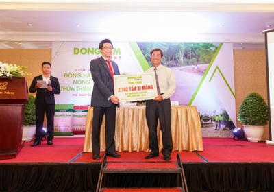 Đồng L&acirc;m t&agrave;i trợ 2.100 tấn xi măng x&acirc;y dựng giao th&ocirc;ng n&ocirc;ng th&ocirc;n Huế