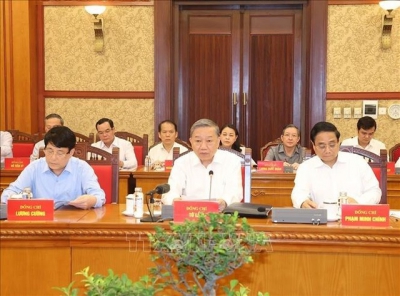 Tổng Bí thư, Chủ tịch nước Tô Lâm chủ trì cuộc họp của Tiểu ban Văn kiện Đại hội XIV
