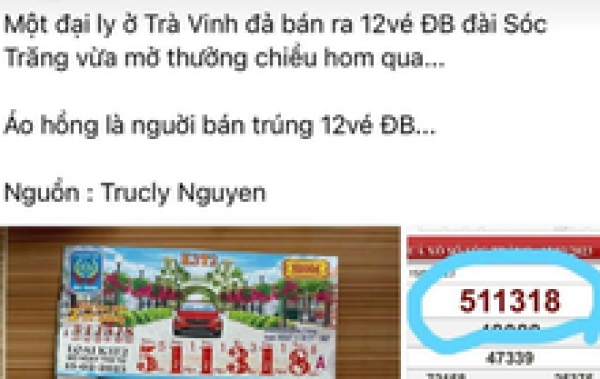 Lại xôn xao một đại lý vé số ở Trà Vinh bán trúng 12 tờ giải đặc biệt