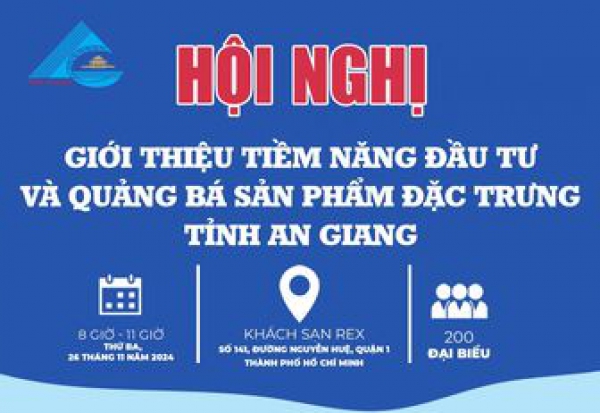Tổ chức Hội nghị giới thiệu tiềm năng đầu tư và quảng bá sản phẩm đặc trưng tỉnh An Giang