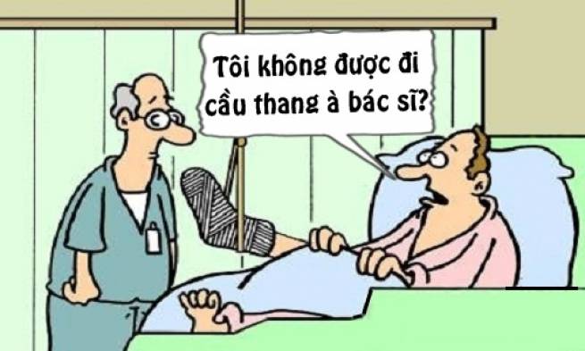 Trưa cười: B&aacute;c sĩ "chết lặng" với c&aacute;ch di chuyển của bệnh nh&acirc;n g&atilde;y ch&acirc;n