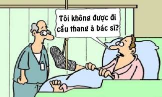 Trưa cười: B&aacute;c sĩ "chết lặng" với c&aacute;ch di chuyển của bệnh nh&acirc;n g&atilde;y ch&acirc;n