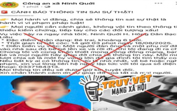 Công an lên tiếng về thông tin “bé 6 tuổi bị bắt cóc” gây xôn xao ở Cà Mau