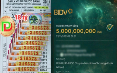 Xổ số miền Nam: Trúng đặc biệt 16,2 tỉ đồng, người đàn ông nhận chuyển khoản 4 lần trong đêm