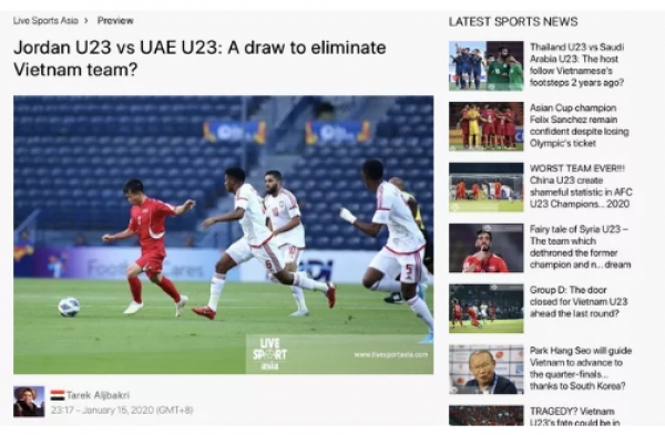 UAE v&agrave; Jordan "từng cố t&igrave;nh h&ograve;a c&oacute; b&agrave;n thắng ở U23 ch&acirc;u &Aacute;"
