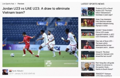 UAE v&agrave; Jordan "từng cố t&igrave;nh h&ograve;a c&oacute; b&agrave;n thắng ở U23 ch&acirc;u &Aacute;"