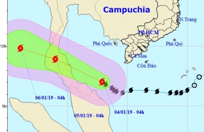 B&atilde;o số 1 mạnh th&ecirc;m, giật cấp 12, Nam Bộ mưa rất to