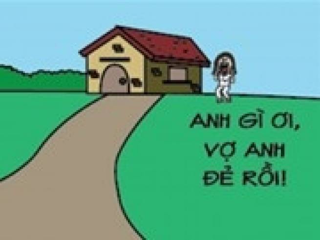 Nghe tin vợ đẻ m&agrave; anh h&agrave;ng x&oacute;m lo lắng hơn cả m&igrave;nh