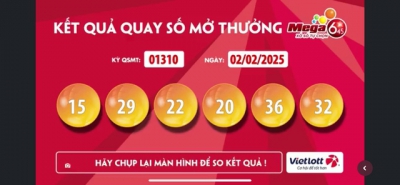 Mùng 5 Tết, một vé Vietlott trúng thưởng hơn 152 tỉ đồng