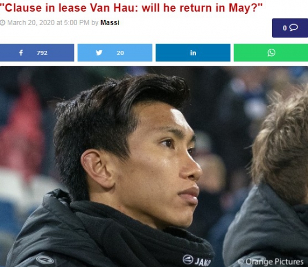 B&aacute;o H&agrave; Lan bất ngờ với th&ocirc;ng tin Văn Hậu trở về Việt Nam